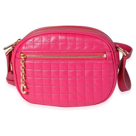 celine small c charm bag|CELINE Calfskin Quilted Small C Charm Bag Pink .